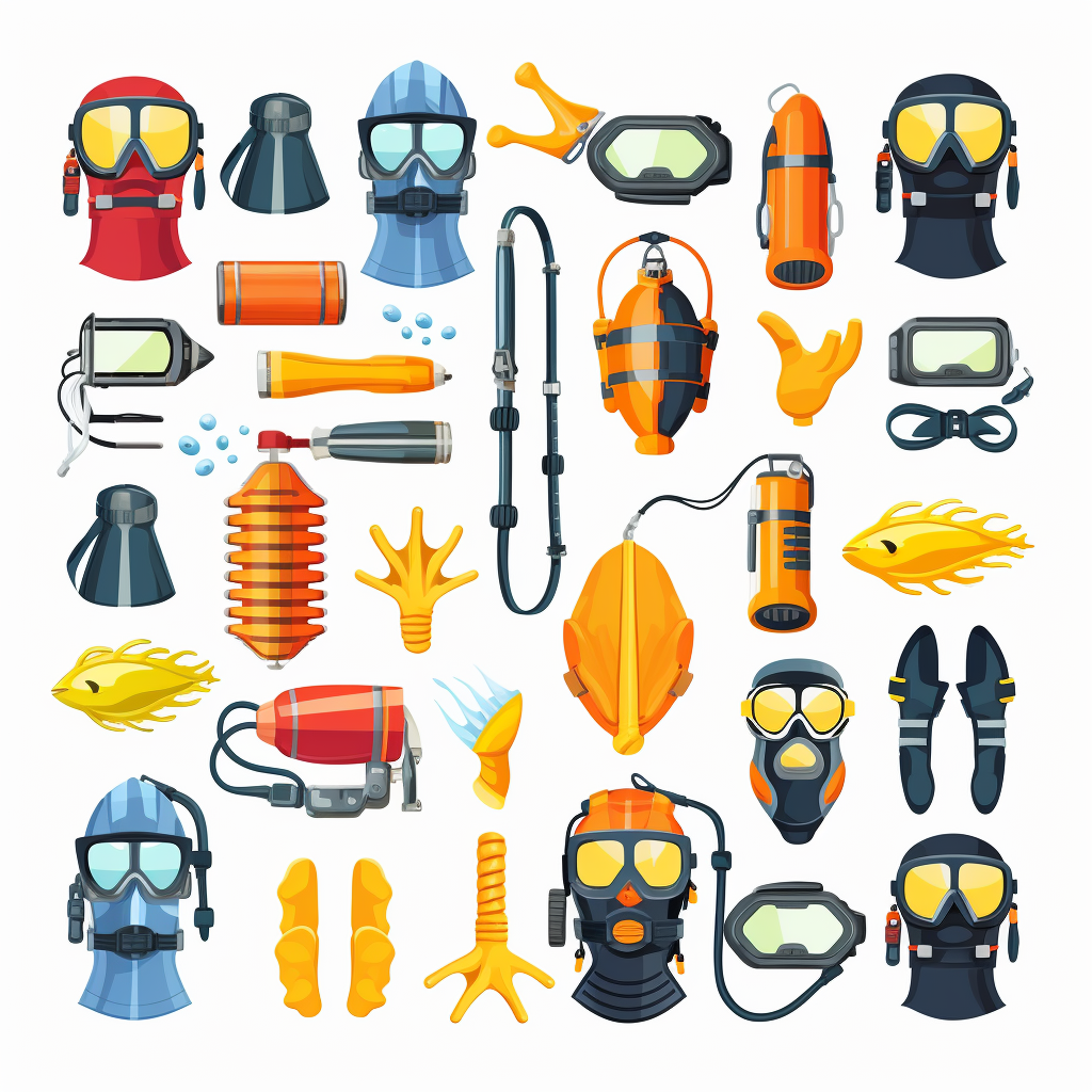 snorkeling gear Melbourne clipart 