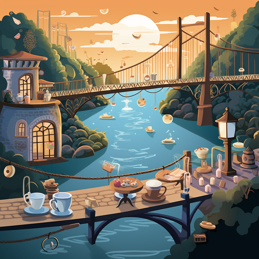 bridge puns, desserts and water