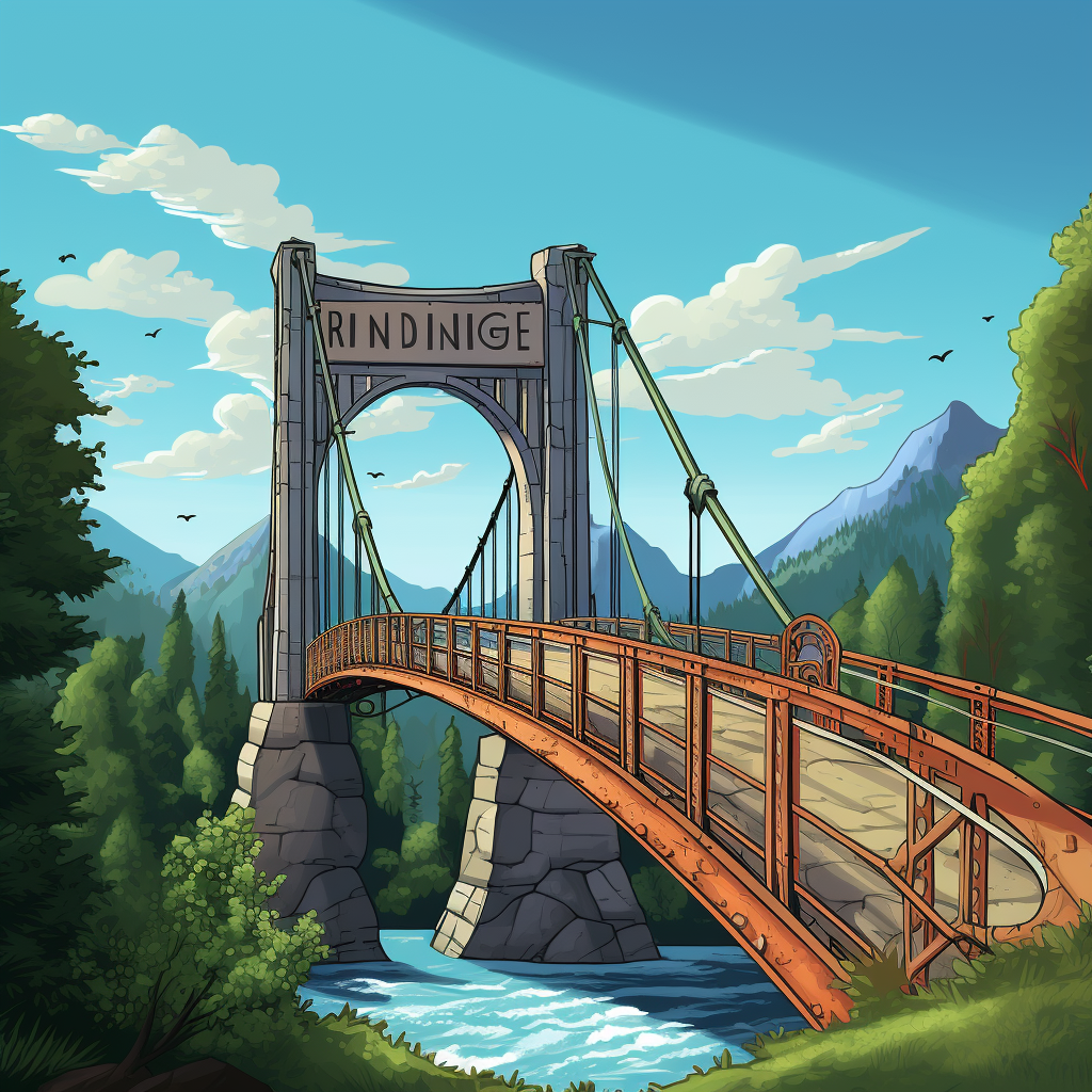 steel bridge over a river