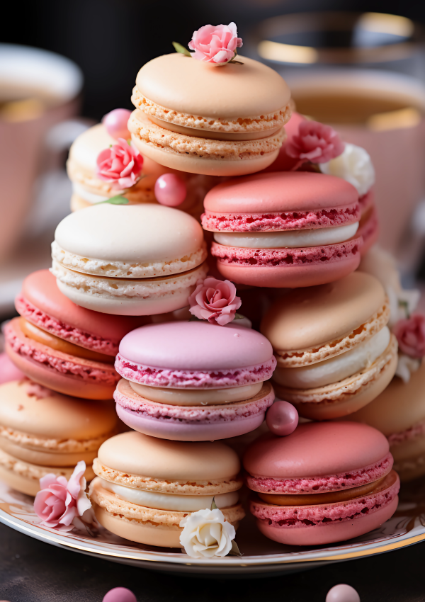 fluffy and airy French macarons