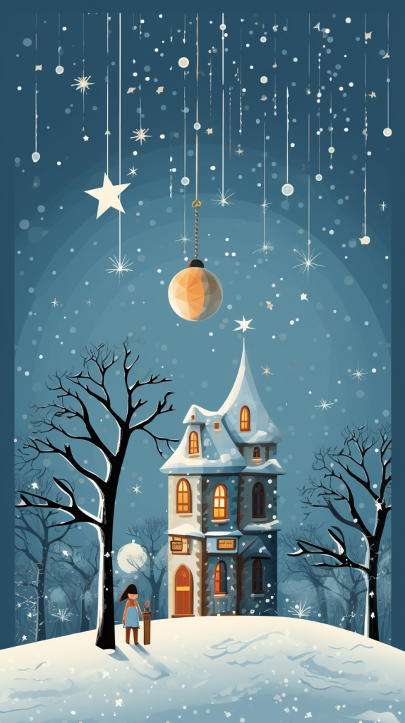 romantic christmas poems, stars and moon