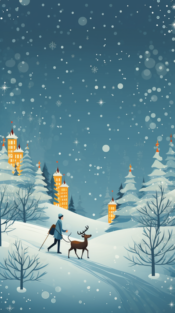 boy with a reindeer magical christmas