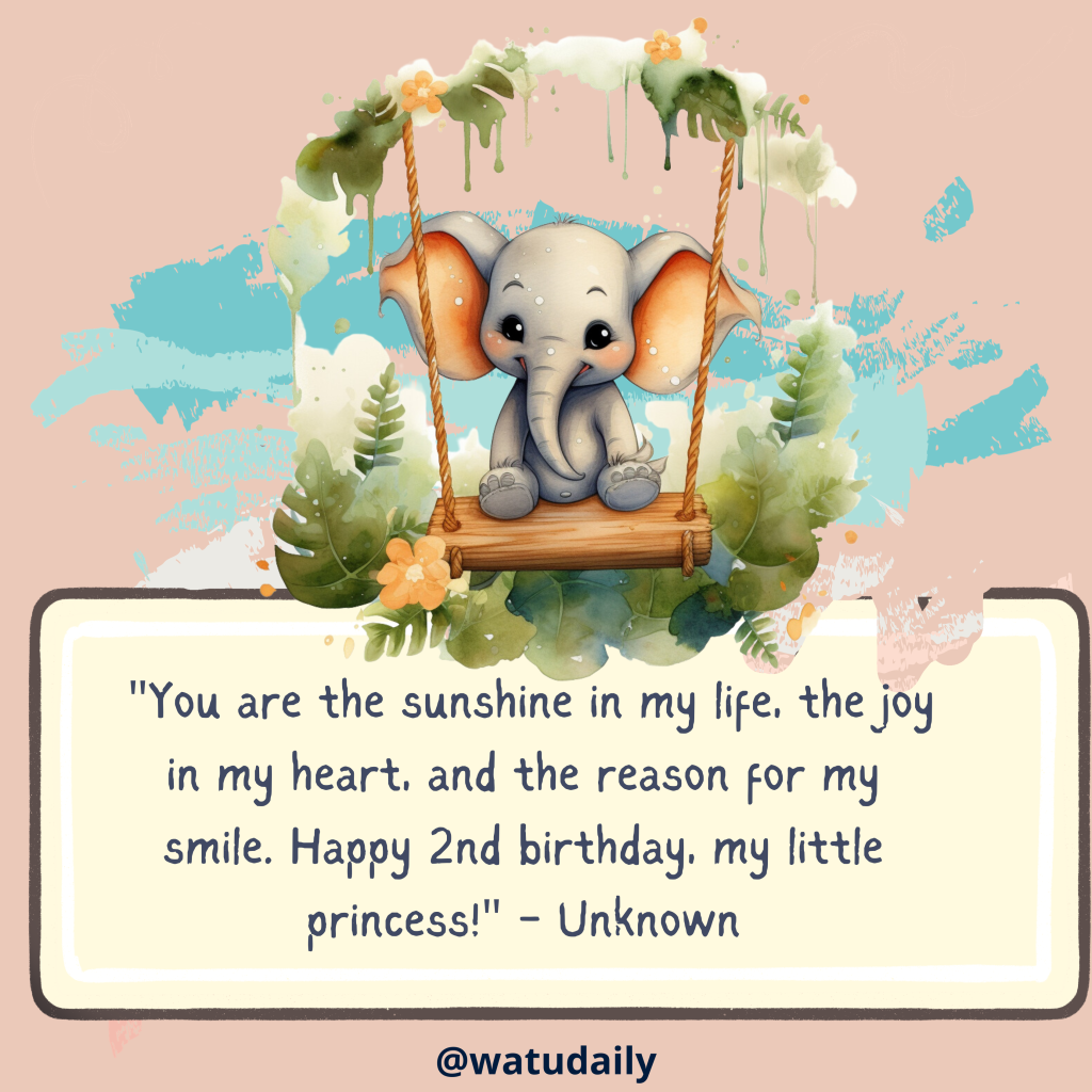2nd birthday quotes - you are the sunshine in my life