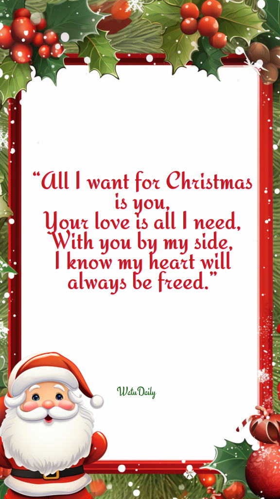 a romantic Christmas poem for him