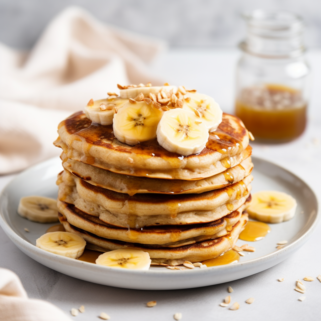 banana pancakes with honey