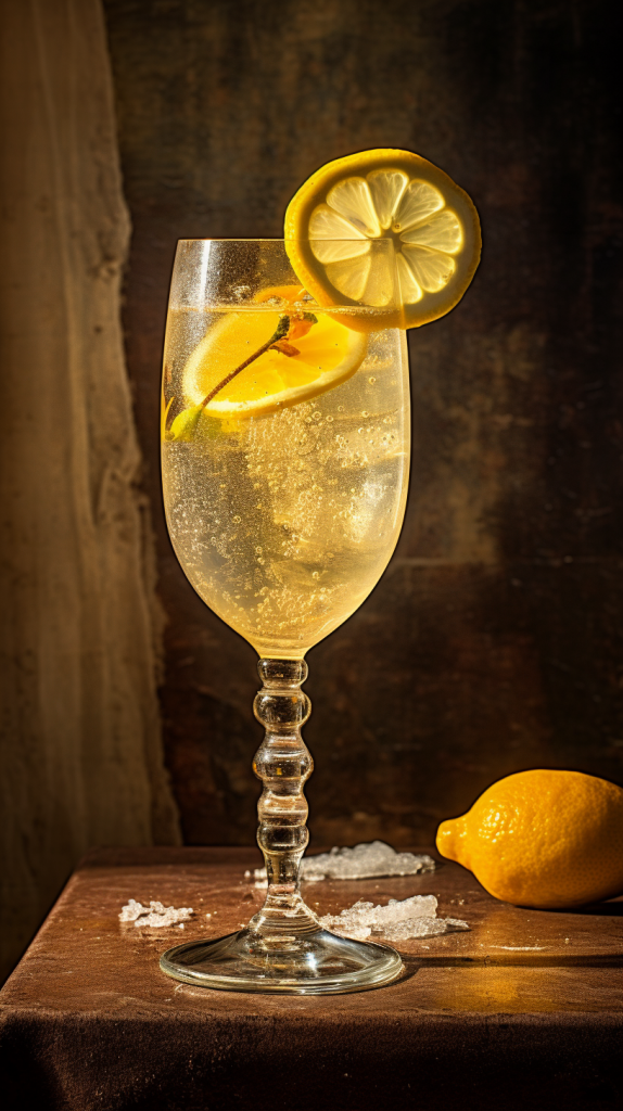 sparkling gin and prosecco cocktail
