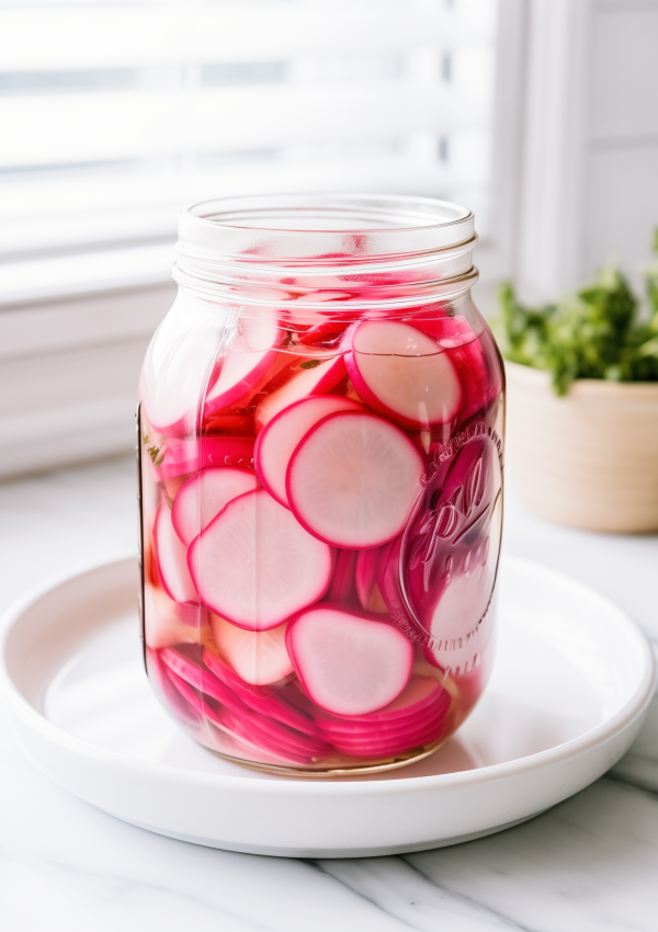 Quick Sweet and Spicy Pickled Radish Recipe