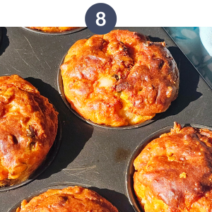 baked golden brown chicken muffins