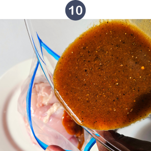 add marinate to the chicken thighs