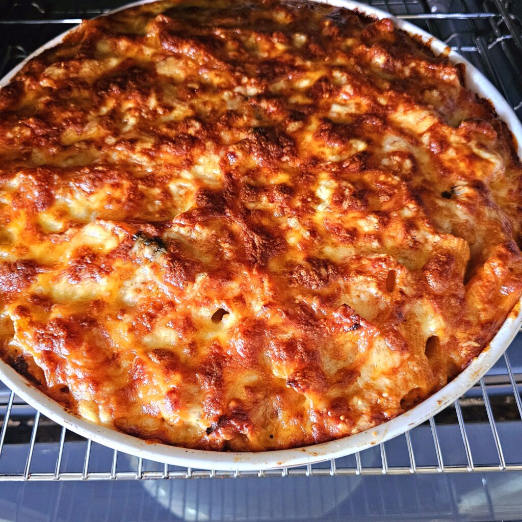 bake your chicken pasta till golden 