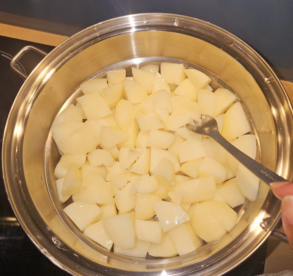 fork tender steamed potatoes