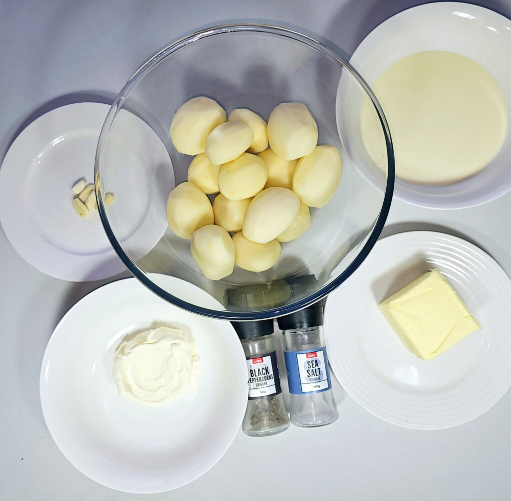 ingredients: peeled mashed potatoes