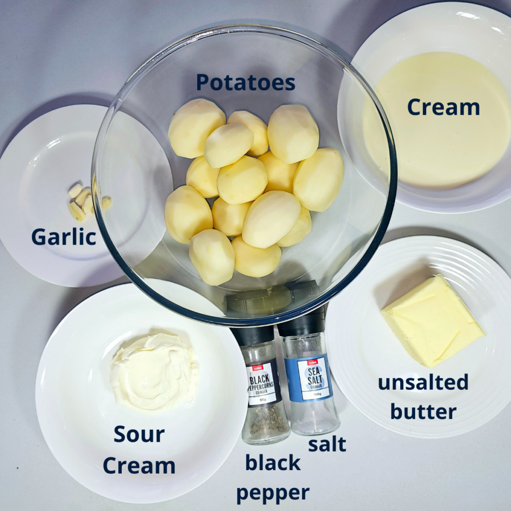 ingredients for mashed poatoes